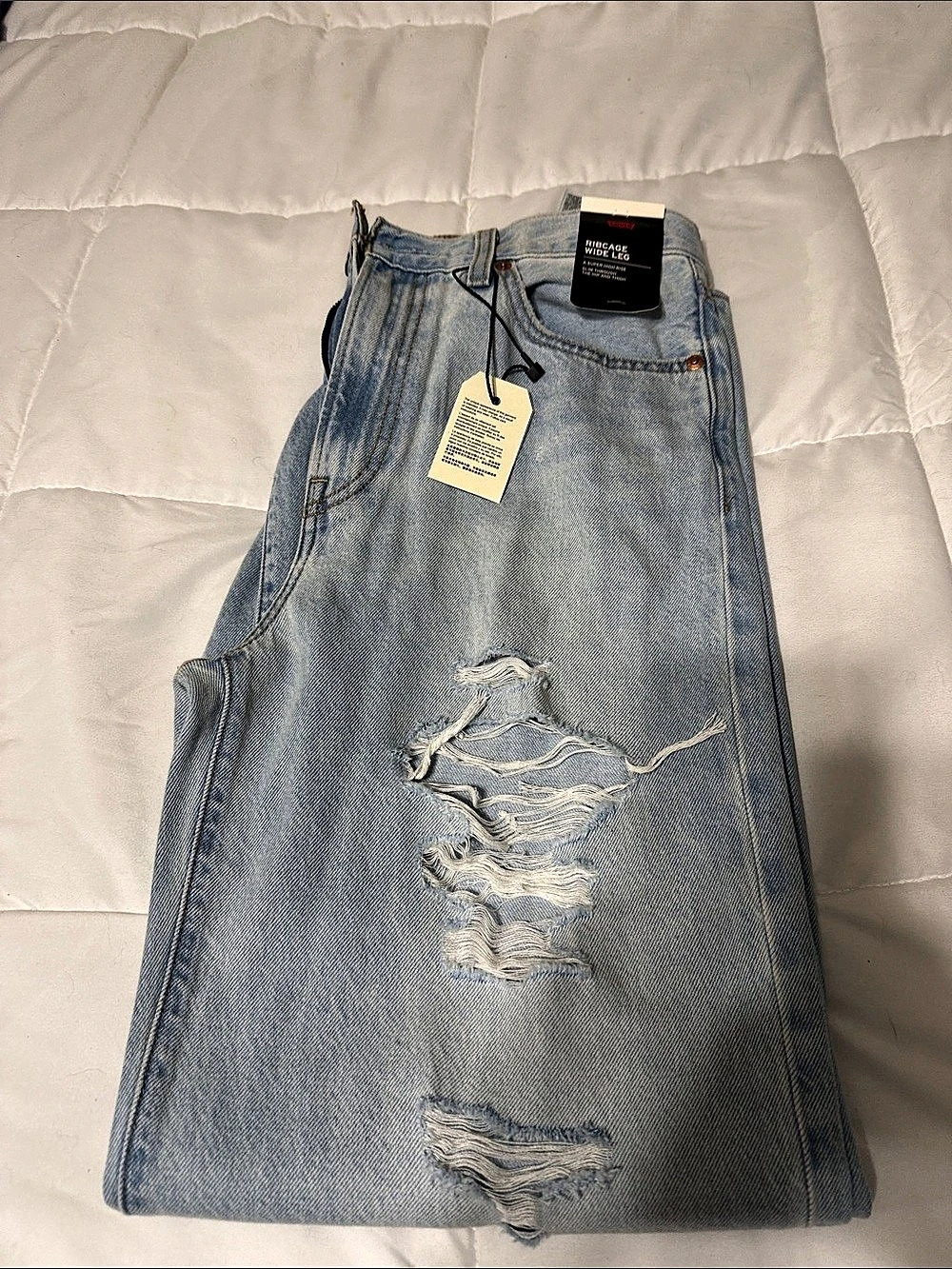 Levi's Ribcage Wide-Leg Jeans Blue Waist 28